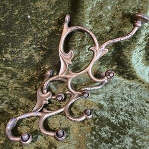 Set of Vintage Wall Mounting  Brass Coat Hooks